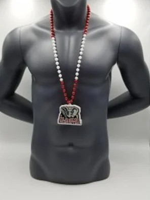 Alabama Crimson Tide Elephant Medallion On Bead
