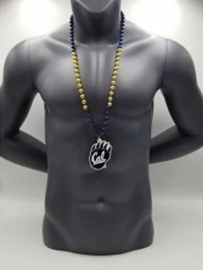 Cal Berkeley Bears Paw Medallion On Bead