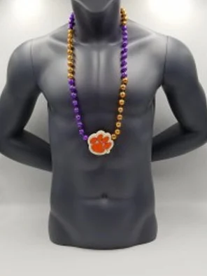Clemson Tigers Basketball Medallion On Bead