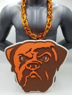 Cleveland Browns Swagger Dog Head Big Foam Chain