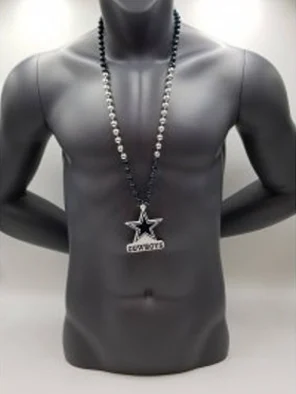 Dallas Cowboys Star & Name Medallion On Bead