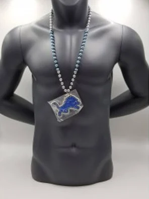 Detroit Lions Big Medallion On Bead