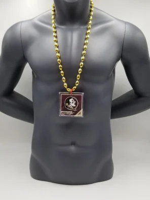 Florida State Seminoles Magnet Medallion On Gold Bead