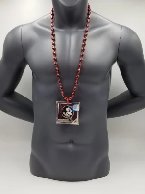 Florida State Seminoles Magnet Medallion On Maroon Bead