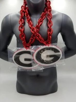 Georgia Bulldogs Double-Sided Medallion Red Chain