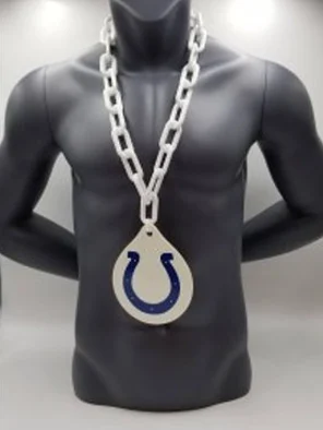 Indianapolis Colts Sports White Chain