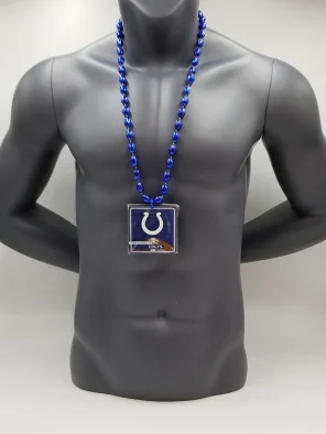 Indianapolis Colts Magnet Medallion On Blue Bead