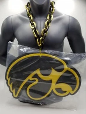 Iowa Hawkeyes Big Foam Black & Gold Chain