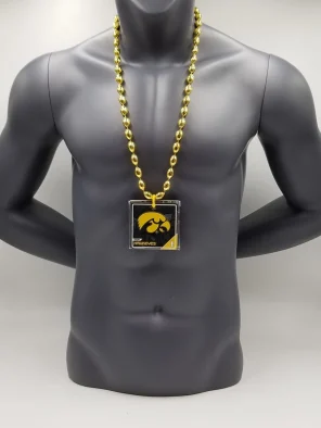 Iowa Hawkeyes Magnet Medallion Gold Bead