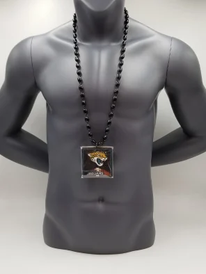 Jacksonville Jaguars Magnet Medallion On Black Bead