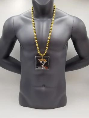 Jacksonville Jaguars Magnet Medallion on Gold Bead