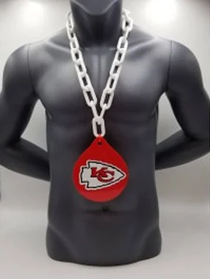 Kansas City Chiefs Sports White Chain