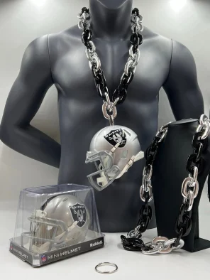 Las Vegas Raiders Helmet Multi-Color Chain