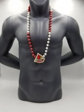 Louisville Cardinals Basketball Medallion On Bead