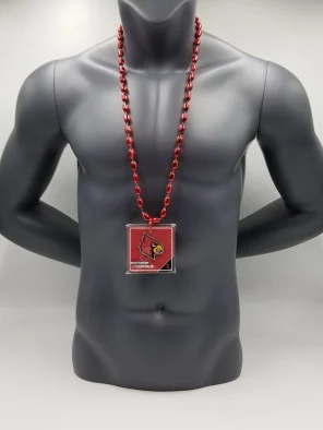 Louisville Cardinals Magnet Medallion On Red Bead