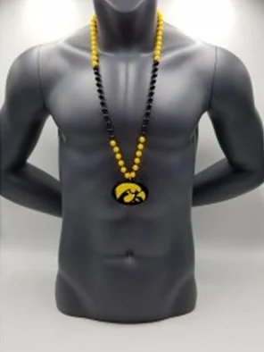 Iowa Hawkeyes Yellow Medallion On Bead