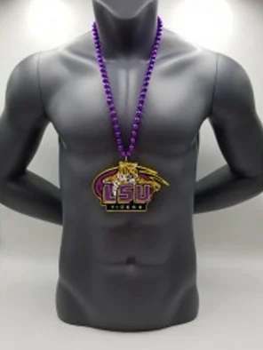 LSU Tigers Double-Sided Medallion On Bead