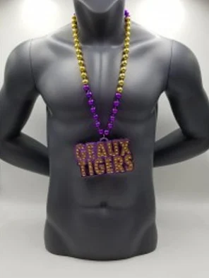 LSU Tigers Geaux Tigers Medallion On Bead