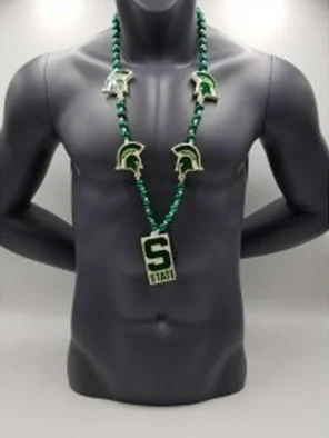 Michigan State Spartans Double-Sided Medallion On Bead