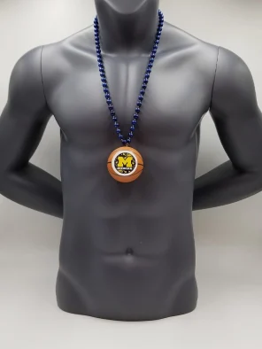 Michigan Wolverines Basketball On Bead