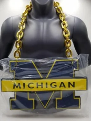 Michigan Wolverines Big Foam Gold Chain