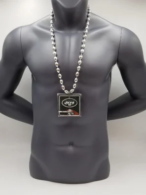 New York Jets Magnet Medallion On Silver Bead