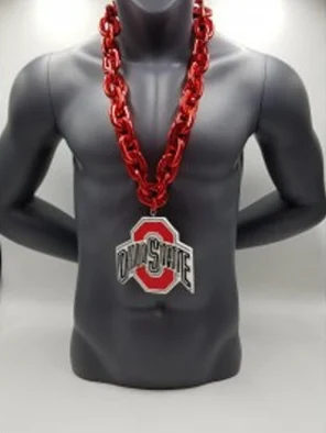 Ohio State Buckeyes Double-Sided Medallion Red Chain
