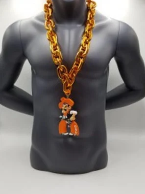 Oklahoma State Double-Sided Medallion Orange Chain