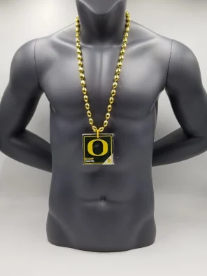 Oregon Ducks Magnet Medallion On Gold Bead