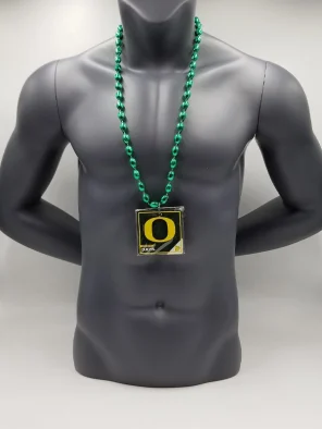 Oregon Ducks Magnet Medallion On Green Bead