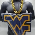 West Virginia Mountaineers Big Foam Gold Chain