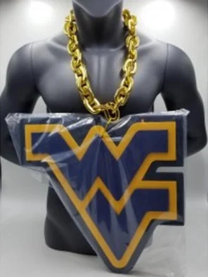 West Virginia Mountaineers Big Foam Gold Chain