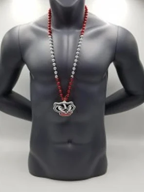 Wisconsin Badgers Bucky Medallion On Bead