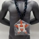 Houston Astros Navy Background Foam Chain