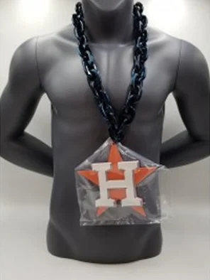 Houston Astros Navy Background Foam Chain