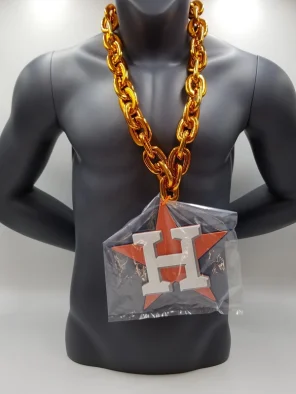 Houston Astros Navy Background Foam Chain