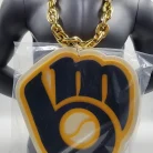 Milwaukee Brewers Big Blue Foam Gold Chain