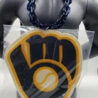 Milwaukee Brewers Big Blue Foam Navy Chain