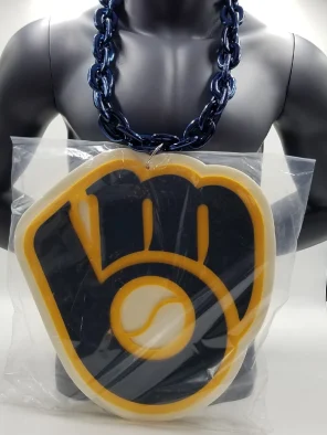 Milwaukee Brewers Big Blue Foam Navy Chain