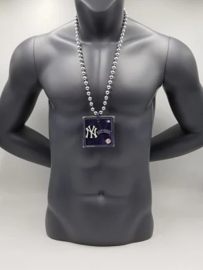 New York Yankees Magnet Medallion Silver Bead