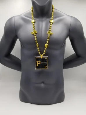 Pittsburg Pirates Magnet Medallion Gold Bead