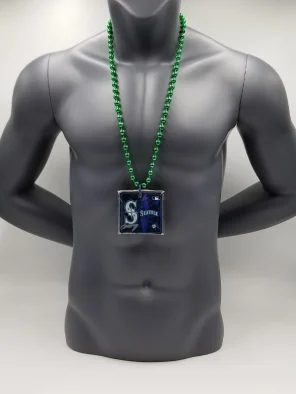 Seattle Mariners Magnet Medallion Green Bead