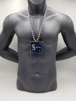 Seattle Mariners Magnet Medallion Silver Bead