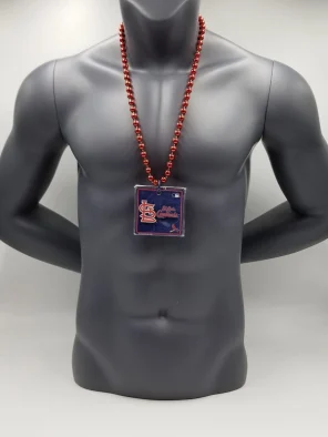 St. Louis Cardinals Magnet Medallion Red Bead