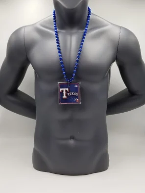 Texas Rangers Magnet Medallion Blue Bead