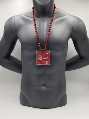 Washington Nationals Magnet Medallion Red Bead